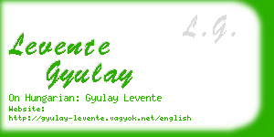 levente gyulay business card